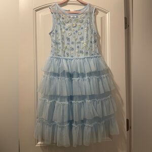 Cat & Jack Light Blue Floral Tiered Dress